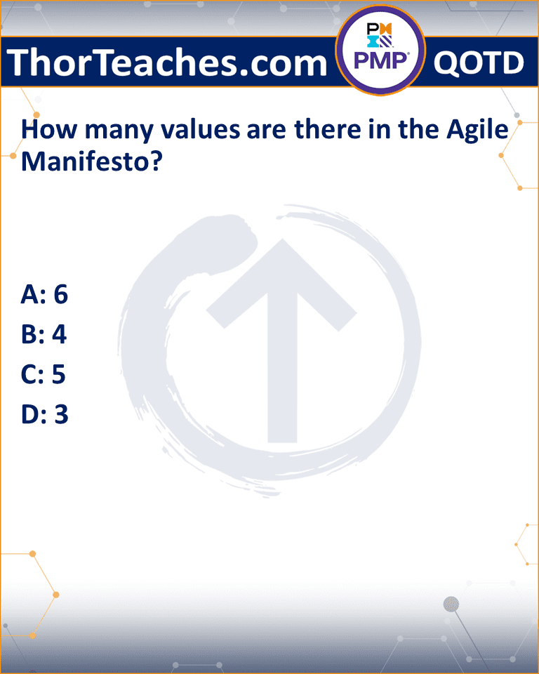 How many values are there in the Agile Manifesto?