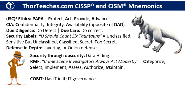 Read more about the article Get your FREE CISSP® and CISM® Mnemonics from ThorTeaches